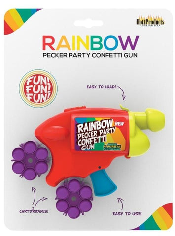 Rainbow Pecker Party Confetti Gun - Party Gifts and Novelties