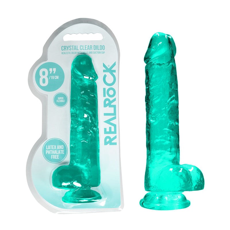 REALROCK 8 Inch Realistic Dildo With Balls - - Realistic Dildos