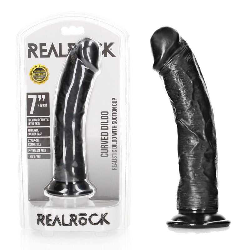 REALROCK Realistic Curved Dildo 18 cm - - Realistic Dildos