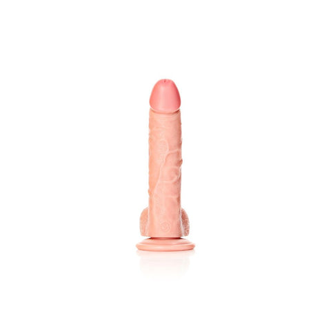 REALROCK Realistic Regular Curved Dong with Balls - 20.5 cm - Realistic Dildos