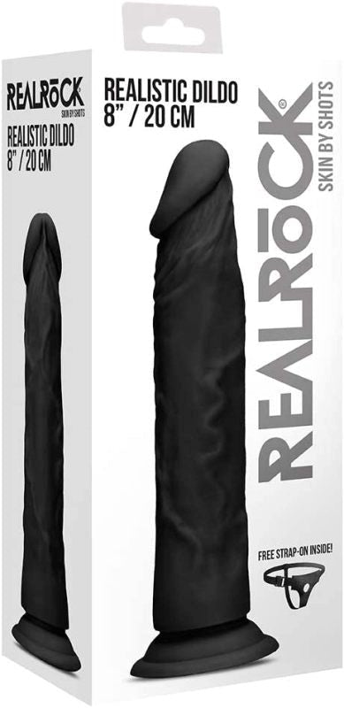 Realrock Skin Dildo Black - - Realistic Dildos