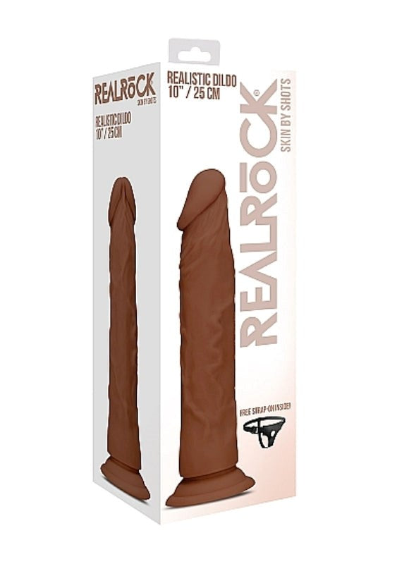 Realrock Skin Dildo Brown - - Realistic Dildos