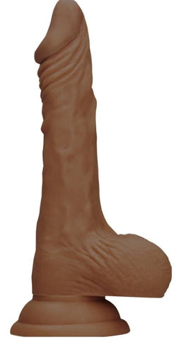 Realrock Skin Dildo with Balls Brown - Realistic Dildos