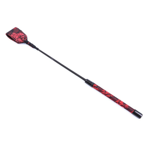 Red and Black Embossed Riding Crop - Whips And Crops