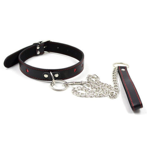 Red Heart O Ring Collar - Collars and Leads