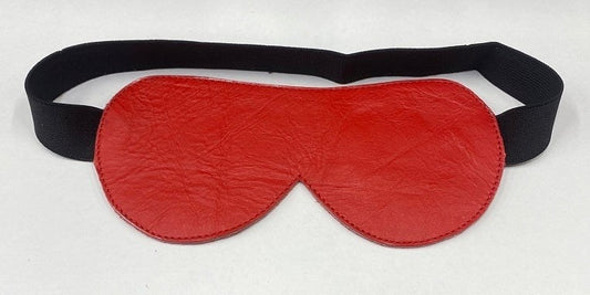 Red Leather Blindfold - Masks And Blindfolds