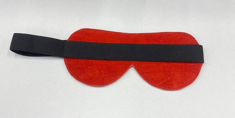Red Leather Blindfold - Masks And Blindfolds