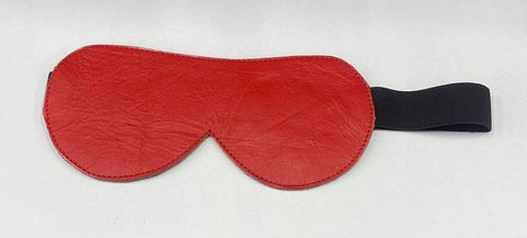 Red Leather Blindfold - Masks And Blindfolds