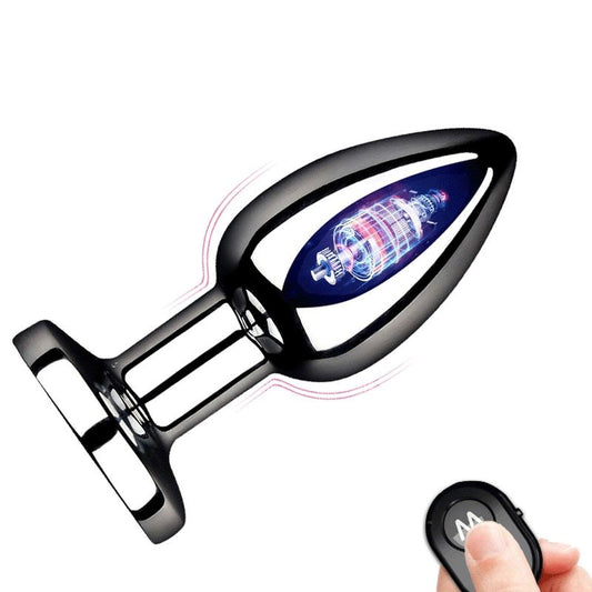 Remote Vibrating Stainless Steel Butt Plug - Electro Sex
