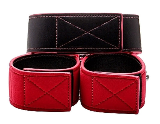 Reversible Collar and Wrist Cuffs Red - Cuffs and Restraints