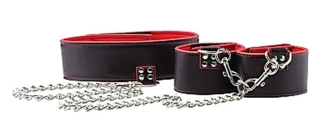 Reversible Collar and Wrist Cuffs Red - Cuffs and Restraints