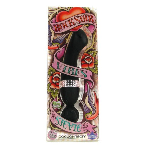 Doc Johnson Rock Star G-Spot Vibrator Stevie Black - Waterproof Vibrators