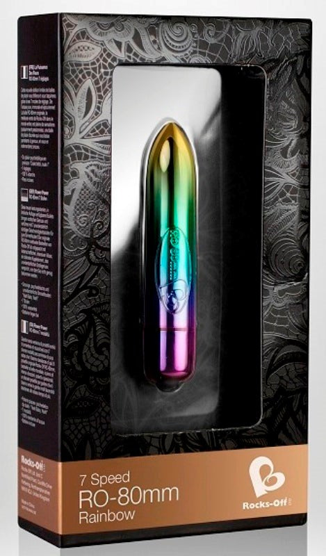 Rocks Off 7 Speed 80mm Rainbow - Bullet Vibrators
