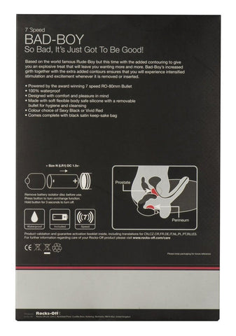 Rocks Off Bad Boy Rechargeable Intense Black - Prostate Toys
