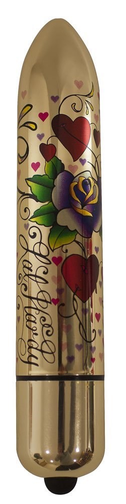 Rocks Off Erotic Ink 160mm 10 Speed Hearts n - Bullet Vibrators Roses - Bullet Vibrators