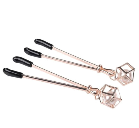 Sophisticated S&M Brat Pearl Nipple Clamps - Customizable Pleasure - Nipple and Clit Clamps