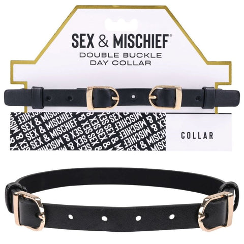 S&M Double Buckle Day Collar - Collars and Leads