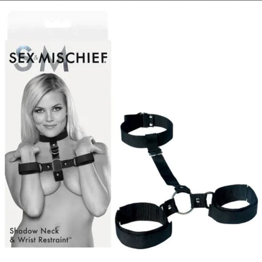 S&M Shadow Neck And Wrist Restraint - Cuffs and Restraints
