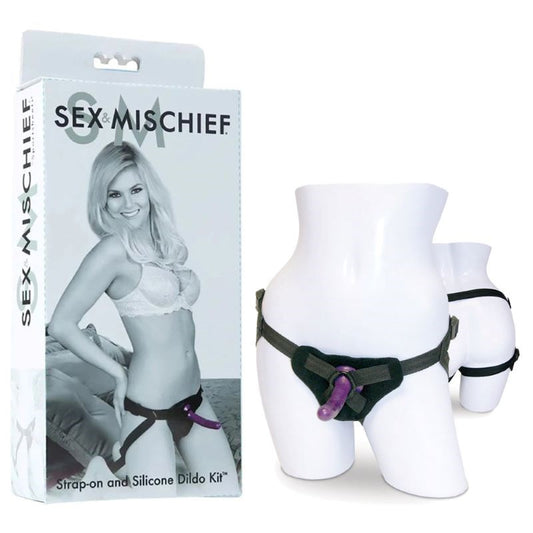 S&M Strap-On & Silicone Dildo Kit - Strap On Sextoys