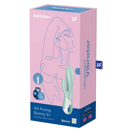 Satisfyer Air Pump Bunny 5 Inflatable Rabbit Vibrator Mint - Rabbit Vibrators