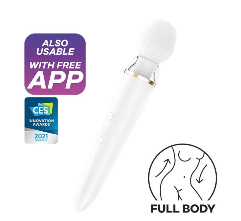 Satisfyer Double Wand-er App Controlled Body Wand Massager - Body Wands