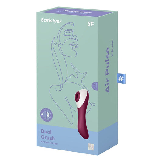 Satisfyer Dual Crush Air Pulse Clitoral and G Spot Vibrator - Clit Ticklers and Pulsators