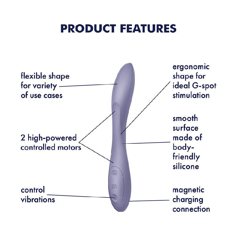 Satisfyer Flex 2 Bendable 12 Functions G Spot Vibrator - G-Spot Vibrators