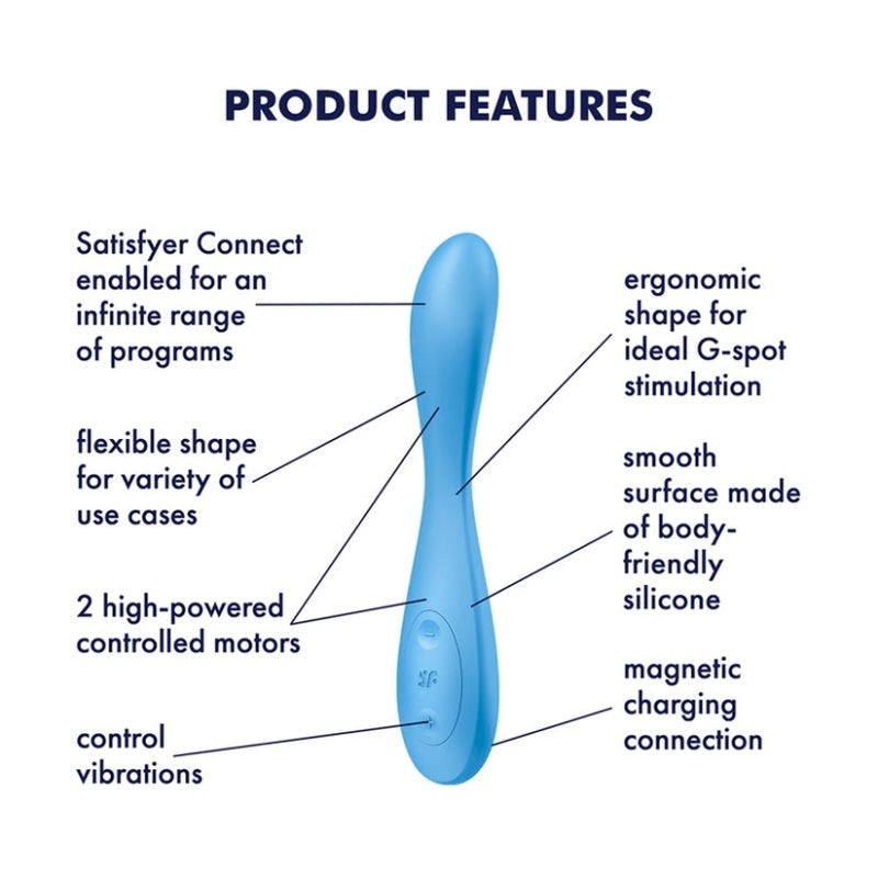 Satisfyer G Spot Flex 4 App Controlled Adult Vibrator - - Remote Control Vibrators