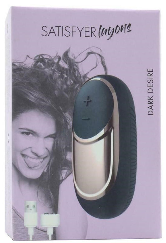 Satisfyer Dark Desire Layon 15 Functions Clitoral Massager - Clit Ticklers and Pulsators