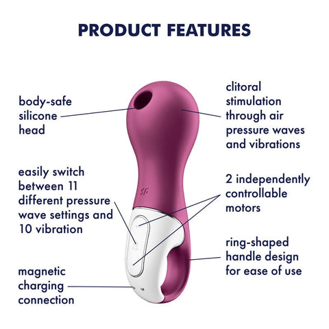 Satisfyer Lucky Libra Air Pulse Clitoral Stimulator - Clit Ticklers and Pulsators