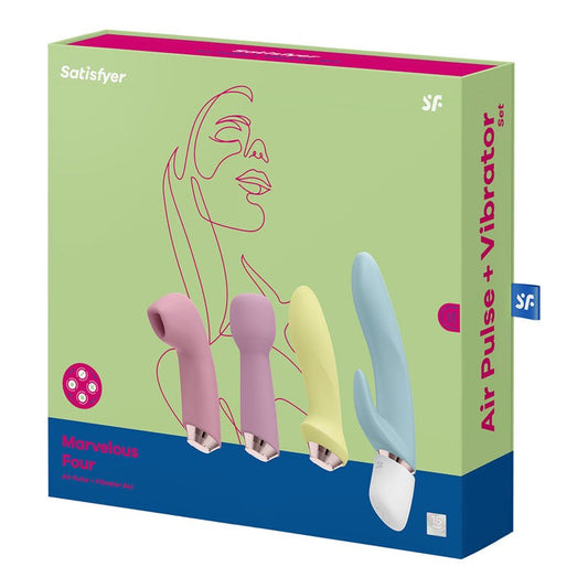 Satisfyer Marvelous Four Silicone Adult Vibrator Set - Rabbit Vibrators