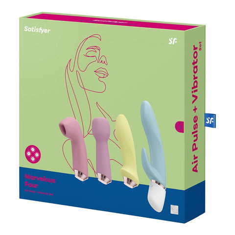 Satisfyer Marvelous Four Silicone Adult Vibrator Set - Rabbit Vibrators