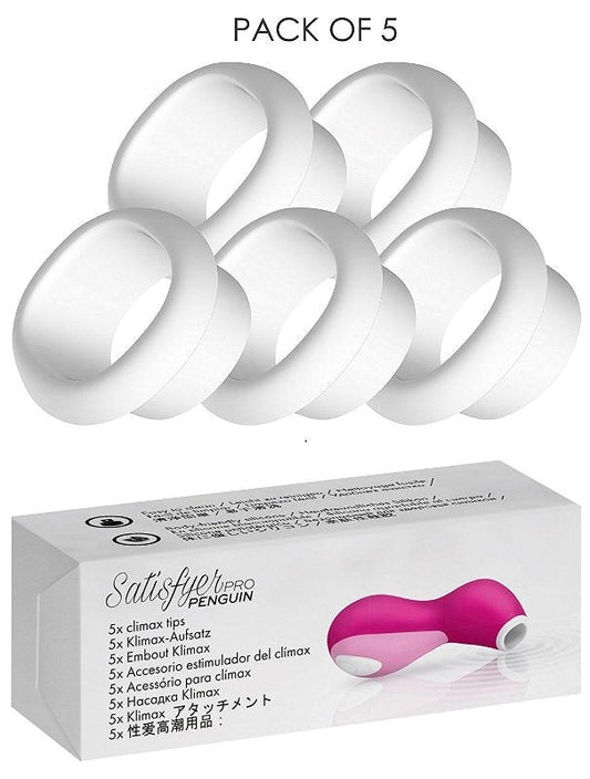 Satisfyer Pro Penguin Massager Climax Heads 5 Pack - Vibrator Accessories