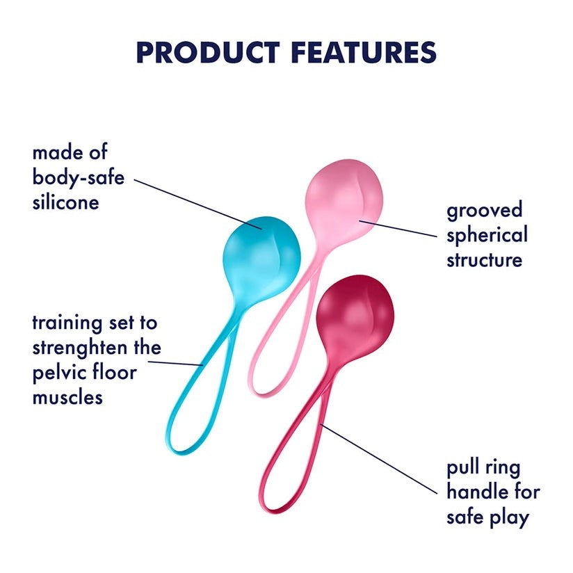 Satisfyer Pelvic Strengthening Kegel Love Balls - Love Eggs and Kegel Exercisers