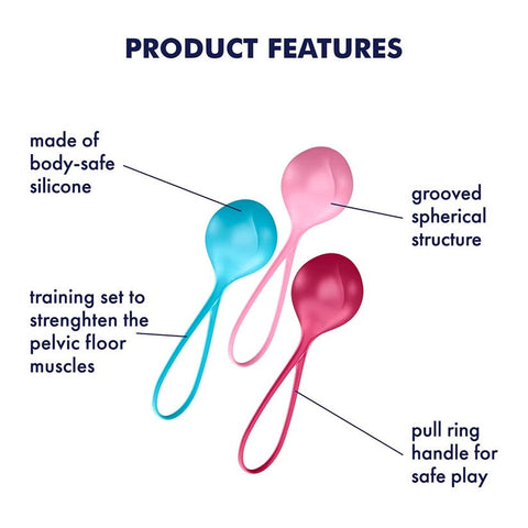 Satisfyer Pelvic Strengthening Kegel Love Balls - Love Eggs and Kegel Exercisers