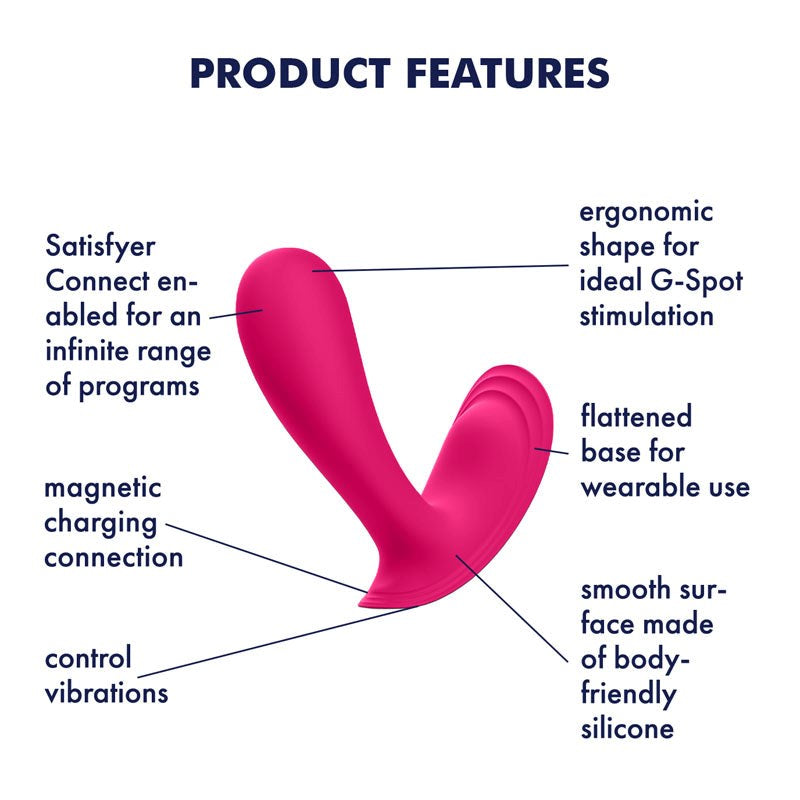 Satisfyer Top Secret App Control G Spot Vibrator - Remote Control Vibrators