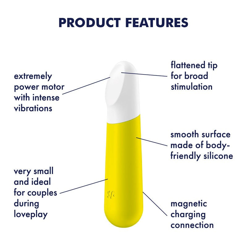 Satisfyer Ultra Power 12 Functions Bullet Vibrator 4 Yellow - Bullet Vibrators