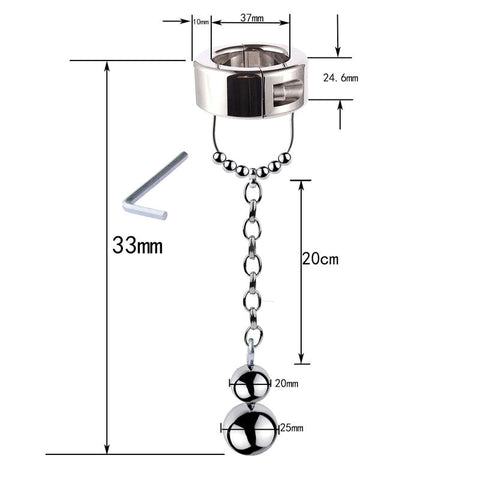 Scrotum Testicle Restraint Chain - Ball and Cock Toys