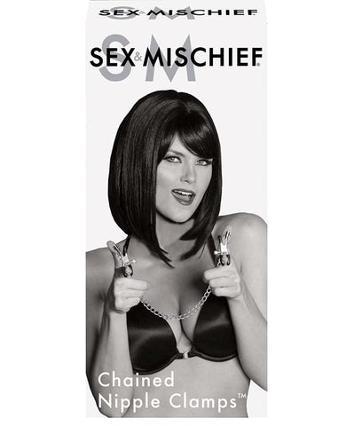 Indulge in Kinky Bliss with Sex & Mischief's Chained Nipple Clamps - Nipple and Clit Clamps