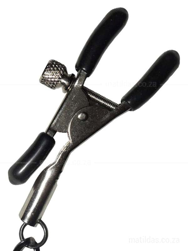 Sex & Mischief Chained Nipple Clamps - - Nipple and Clit Clamps