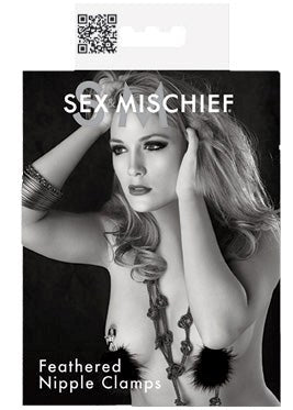 Sensual Feather-Kissed Nipple Clamps - Indulge in Erotic Ecstasy - Nipple and Clit Clamps