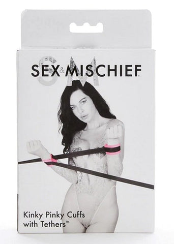 Sex and Mischief Kinky Pinky Cuffs with Tethers - Cuffs and Restraints