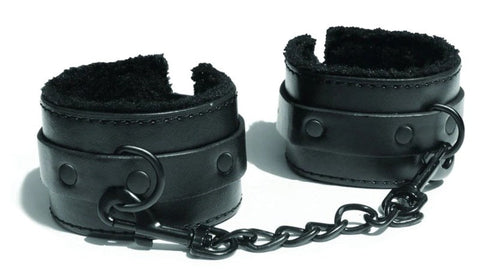 Sex and Mischief Shadow Fur Handcuffs - Cuffs and Restraints