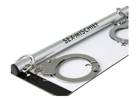 Sex and Mischief Spreader Bar with Metal Cuffs - Spreaders and Hangers