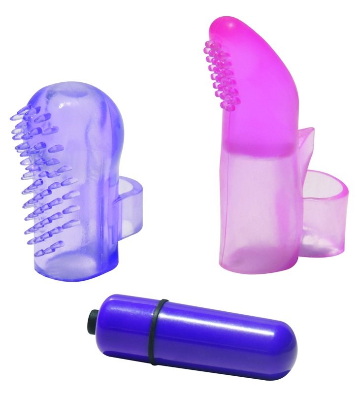 Sex in the Shower Finger Massager Kit - - Finger and Tongue Vibrators