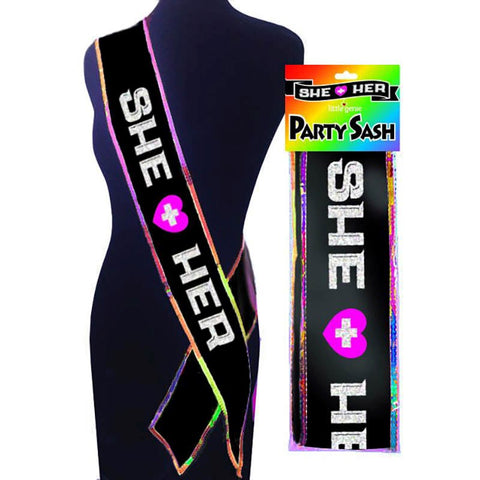 She + Her Party Sash - Sex Games, Coupons and Tricks