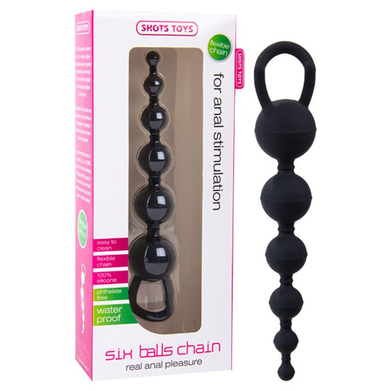 Shots Toys Six Balls Chain - - Anal Beads and Balls