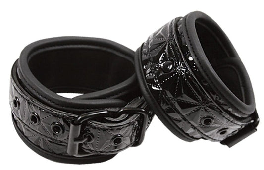 Luxurious Faux Leather Ankle Restraints by NS Novelties - Cuffs and Restraints