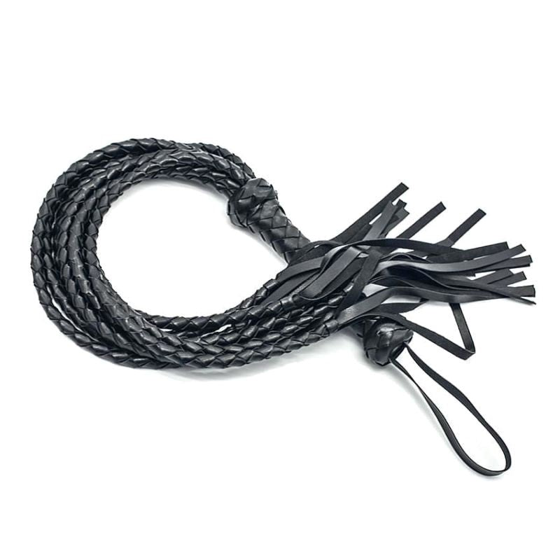 SM Four Tail Leather Flogger - - Whips And Crops