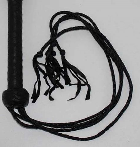 SM Four Tail Leather Flogger - Whips And Crops